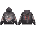 Vale Forever Black Red Butterfly Graphic Hoodie