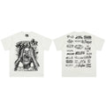 Hellstar Screaming Man T-Shirt White - Black Sketch Multi-Logo Collection Back Print Path To Paradise Heavy Metal Streetwear Tee