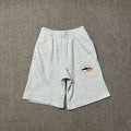 Corteiz Alcatraz Island Front Logo Heavyweight Shorts - Heather Grey