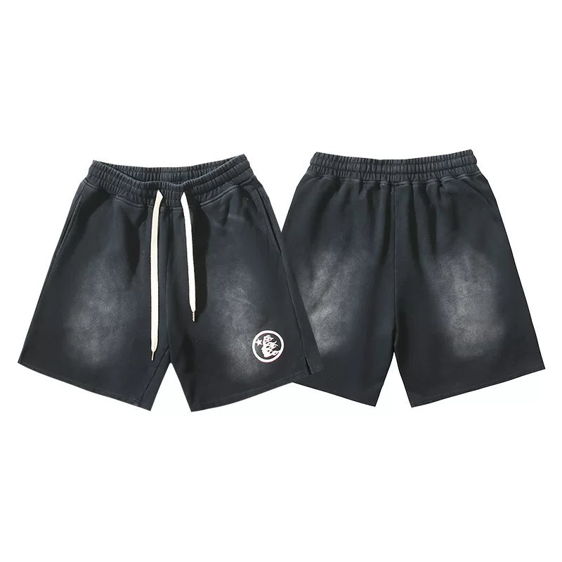 Hellstar Minimalist Logo Vintage Streetwear Casual Shorts