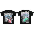 Hellstar Brainwashed World Tour Graphic T-Shirt – Vintage Streetwear Black Tee