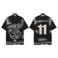 Hellstar Studios Om Symbol No.11 Vintage Washed Oversized T-Shirt Unisex Black Short Sleeve Tee