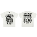 Hellstar x MARK 8:36 T-Shirt White - Demon Face Tombstone Graphic Bubble Letter The Time Collection Streetwear Tee