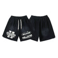 Hellstar Studios Vintage Letter Print Streetwear Loose Casual Shorts