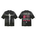 Hellstar Studios 23:43 Crucifix Figure Vintage Washed Graphic Oversized T-Shirt Unisex Black Short Sleeve Tee