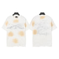 Hellstar Studios Vintage Stain Wash Drip Star Graphic Oversized T-Shirt Unisex Off White Short Sleeve Tee