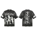 Hellstar Studios The Path to Paradise Angels Vintage Washed Oversized T-Shirt Unisex Black Short Sleeve Tee