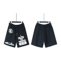 Hellstar Black Path To Paradise Logo Print Streetwear Sweat Shorts