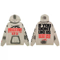 Hellstar Studios Beige Smudge Wash Sports Skull Graphic Hoodie Unisex Sweatshirt