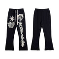 Hellstar Black Letter Star Graphic Flare Sweatpants