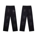 Hellstar Vintage Faded Black Small Graphic Logo Wide‑Leg Sweatpants