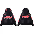 Hellstar Studios Black Cloud Faded Red Arrow Graphic Unisex Hoodie Sweatshirt