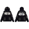 Hellstar Studios Black Cloud Wash Double Portrait Logo Unisex Hoodie Sweatshirt