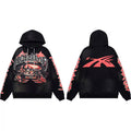Hellstar Studios Black Cloud Wash Skeleton Graphic Unisex Hoodie Sweatshirt