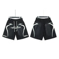 Hellstar Black White Curved Logo Streetwear Loose Casual Shorts