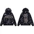 Hellstar Studios Black Splash Dot Abstract Skull Unisex Hoodie Sweatshirt