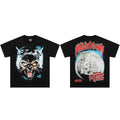Hellstar Werewolf T-Shirt Black - Angry Wolf Face Full Moon Graphic Heavy Metal Horror Rock Streetwear Tee