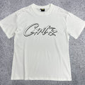 Monochrome Star-Logo Graphic Tee - White & Black Streetwear T-Shirt