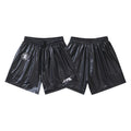 Hellstar Black Shiny Glossy Logo Print Streetwear Loose Shorts