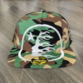 Hellstar Camouflage Mesh 3D Embroidery Flat Brim Trucker Cap