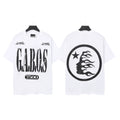 Hellstar Studios GABOS 7500 Distressed Graphic Oversized T-Shirt Unisex White Short Sleeve Tee