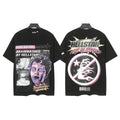 Hellstar Studios Breaking News Oversized Graphic T-Shirt Unisex Black Short Sleeve Tee