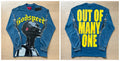 Godspeed "Out of Many, One" Vintage-Wash Blue Long Sleeve Tee