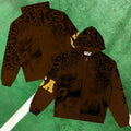 Vale Forever Graphic Full-Zip Hoodie (Brown / Leopard Fade & Photo Print)