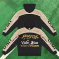 Vale Forever Graphic Full-Zip Hoodie (Black & Beige / New York & Vale Star Motifs)