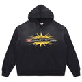 Vale Forever Graphic Pullover Hoodie (Washed Black / Yellow Starburst "Valley Sport" Motif)