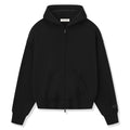 Fear Of God Essentials Classic Fleece Jet Black Metalic Zip-Up Hoodie (SS25)