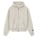 Fear Of God Essentials Classic Heather Stone Zip-Up Hoodie (SS25)